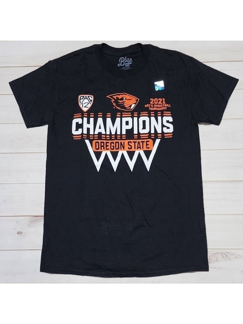 Blue 84 Oregon State Basketball Conference Champions Tee 2021 Small - New No Tag